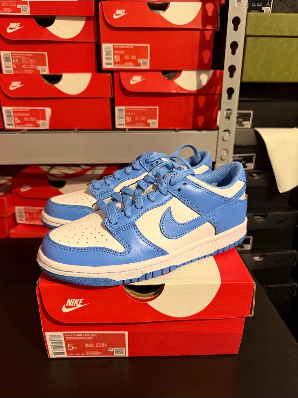 Nike dunk Low UNC GS Size 5y